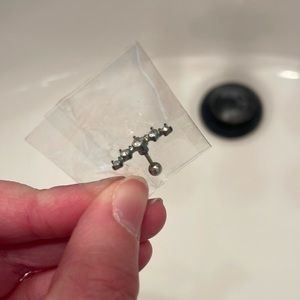 Diamond shield cartilage earring